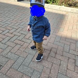 H&M Toddler Blue Denim Button Down Shirt.